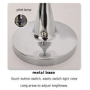 Axyaa Silver Charging Touch Desk Lamp with Modern LED Lights