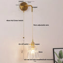 Axyaa LED Wall Lights Bar Clear Glass Bedside Lamp Stair Light Fixtures