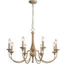 Axyaa French Vintage Wooden Chandelier for Living Room, Dining Room, Bedroom