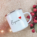 Axyaa Personalized Heart Name Mug | Custom Couple Cups for Anniversary Wedding Gifts