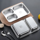 Axyaa Stainless Steel Divided Plate for Portion Control and Serving Snacks