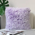 Axyaa Cozy Plush Cushion Cover 45x45cm White Grey Decor Pillowcase