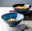 Axyaa Ceramic Ramen Bowl Set - European Style Tableware for Soup, Salad, and More