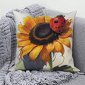 Sunflower Decorative Pillow Cover by Axyaa | Sofa, Car, Living Room Decoration