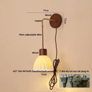 Axyaa Adjustable LED Wall Light Fixture with Ceramic Wood Base