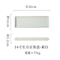 Axyaa Ceramic Sushi Plate Long Tray for Hot Pot BBQ Commercial Tableware