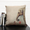 Axyaa Shark Dinosaur Linen Cushion Cover Throw Pillow Case 45x45cm