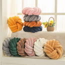 Axyaa Velvet Knot Pillow Large Round Decorative for Home Couch Office