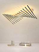 Axyaa Modern LED Strip Ceiling Chandelier for Living Room, Office, Restaurant, and Bar