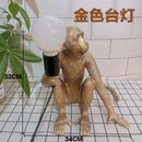 Axyaa Monkey Wall Lamp: Resin Hemp Rope Chandelier for Children's Room, Bar, and Restaurant