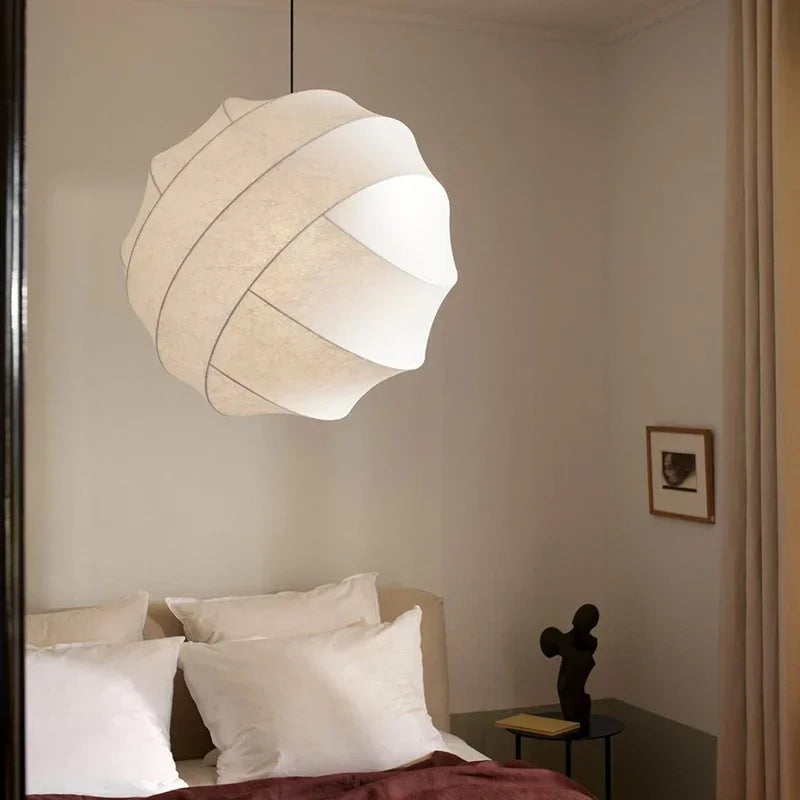 Axyaa Wabi Sabi Silk Ceiling Hanging Lamps - Japan Living Room Pendant Lights