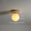 Axyaa Ceramic Wood LED Ceiling Light Modern Indoor Lighting