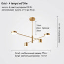 Axyaa Simple Black White Gold Ceiling Chandelier for Home and Restaurant