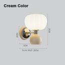 Axyaa Nordic Pumpkin Wall Sconce Light: Modern Soft Style Bedroom Decor Luxe