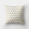 Axyaa Golden Letter Geometric Pillow Case - Elegant Home Decor Choice