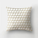 Axyaa Golden Letter Geometric Pillow Case - Elegant Home Decor Choice