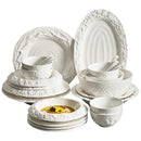 Axyaa Luxury White Ceramic Tableware Set - Bowl and Chopsticks Combination