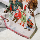 Axyaa Festive Knitted Throw Blanket for Home Decor and Outdoor Gatherings