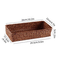 Axyaa Woven Sundries Storage Basket Closet Drawer Desktop Organizer