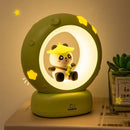 Axyaa Panda Astronaut LED Night Light for Kids - USB Rechargeable Silicone Bedside Lamp