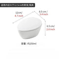 Axyaa White Ceramic Irregular Steamed Egg Bowl for Molecular Cuisine Tableware