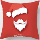 Christmas Elk Print Pillowcase 45x45cm for Sofa, Car, Bedroom, Living Room by Axyaa