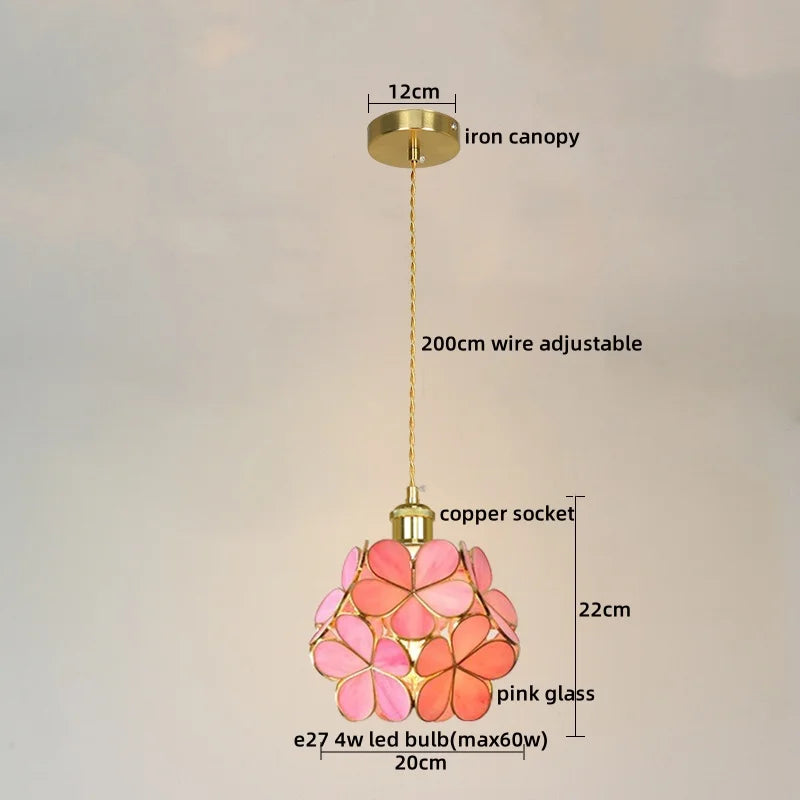 Axyaa Glass LED Pendant Lights Modern Hanging Lamp for Home Decor