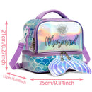 Axyaa Mermaid Bento Lunch Box Set with Stainless Steel Water Bottle