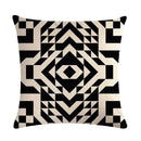 Axyaa Geometric Printed Linen Cushion Cover for Home Decoration 45x45cm