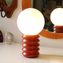 Axya Retro Orange Wood Glass Table Lamp for Bedroom Atmosphere - Korean Design
