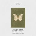 Retro White Butterfly Moody Wall Art Print by Axyaa - Gothic Country Style Butterfly Art