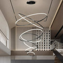 Axyaa Staircase Chandelier: Modern LED Pendant Light for Living Room and Indoor Lighting