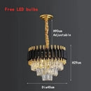 Axyaa Crystal Chandelier K9 for Living Room Bedroom Dining Luxury Pendant Light