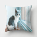 Cute Cat Print Cushion Cover for Sofa Decor by Axyaa