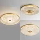 Axyaa Light Luxury LED Round Acrylic Ceiling Lamp for Bedroom Living Room