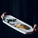 Axyaa Geometric Ceramic Sushi Plate Set