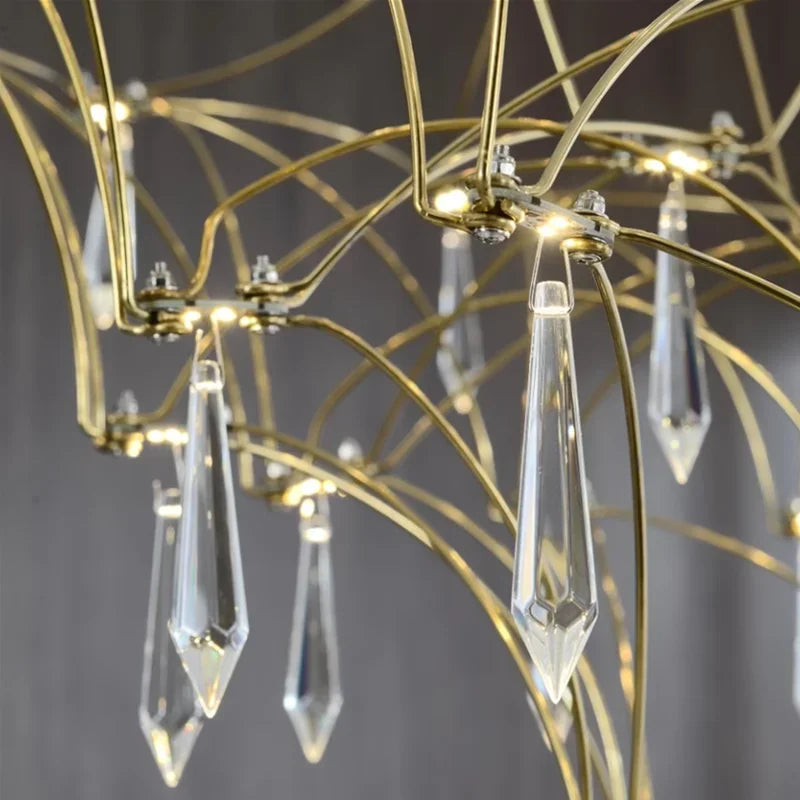Axyaa Modern LED Crystal Star Lamp for Living Room Villa