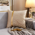 Axyaa Gold Jacquard Throw Pillow Cover 45X45 - Light Luxury Comfort, Living Room Decor