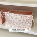 Axyaa Quilted Square Storage Basket: Cute Korean Organizer for Home Decoration