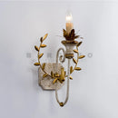 Axyaa Country French Wood Wall Lamp - Retro Living Room Lighting