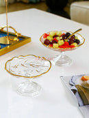 Axyaa 6 inch Glass High Leg Fruit Plate - Delicate Candy Plate