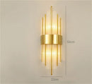 Axyaa Crystal Glass LED Wall Lamp Sconce for Bedroom Living Study Room Home Decor