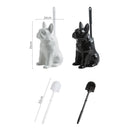 Axya French Bulldog Toilet Brush Holder: Cute Black and White Dog Bathroom Accessory
