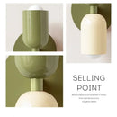 Axyaa Nordic LED Wall Lamp: Modern Macaron Sconces for Bedroom, Study, Living Rooms.