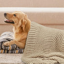 Axyaa Khaki Chunky Knit Throw Blanket with Tassels: Cozy, Farmhouse-Inspired, Oversized & Textured