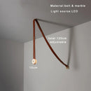 Axyaa Marble Designer Belt Pendant Light: Dimmable Luxury Chandelier