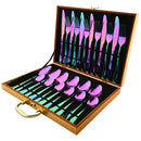 Axyaa 24pc Stainless Steel Dinnerware Cutlery Set in Gift Box