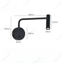 Axyaa Adjustable LED Reading Wall Lamp for Hotel Room, Bedroom, and Bedside