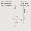 Axyaa Metal Pendant Chandelier: Modern Luxury G9 LED Lighting Fixture