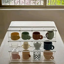Axyaa Clear Acrylic Cup Display Organizer Kitchen Storage Stand